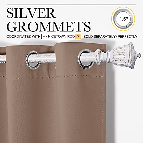 Bedroom Blackout Curtains Drapes Set of 2 (Cappuccino / 55"W x 90"L (Pack of 2))