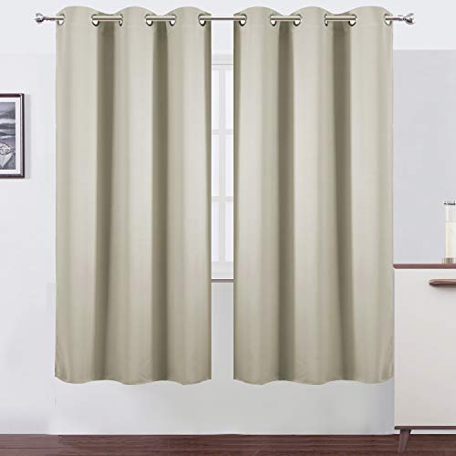 Light Beige Thermal Blackout Curtains (Light Beige / 42"W x 72"L (Pack of 2))