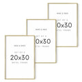 20x30 Gold Metal Picture Frames (Set of 03 / Gold Metal / 20x30 in)