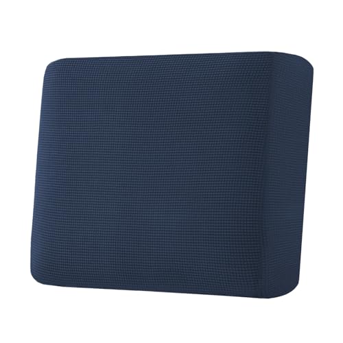 Super Stretch Individual Seat Cushion Covers Sofa Covers Couch Cushion Covers Slipcover Sets Thick Jacquard Textured Twill Fabric (Navy / 1 Cushion Chair)