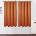 Orange Blackout Curtains 52 x 63 Inch Length (Orange / 52"W x 63"L (Pack of 2))