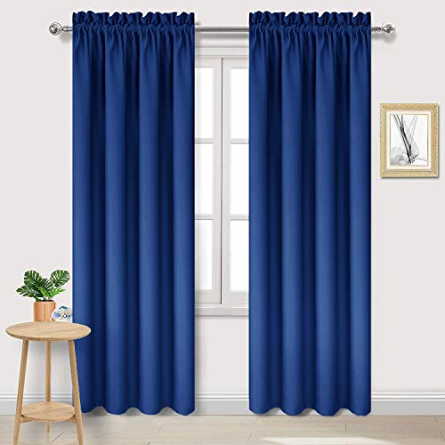 Blackout Curtains for Bedroom Living Room 42 x 84 Inch Long 2 Panels (Classic Blue / 42"W x 84"L (Pack of 2))