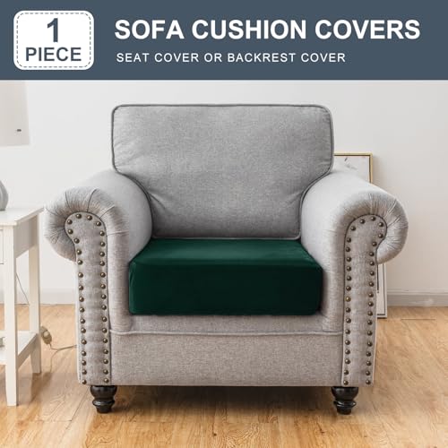 Couch Cover Stretch Velvet Sofa Cushion Cover 1 (Christmas Green / 1PC Seater or Backrest)