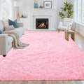 8x10 Fluffy Shag Area Rugs for Living Room Bedroom (Light Pink / 8' x 10' (Rectangular))