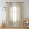 Taupe Sheer Curtains 96 inches Long 2 Panels (Taupe / 42"W x 96"L (Pack of 2))