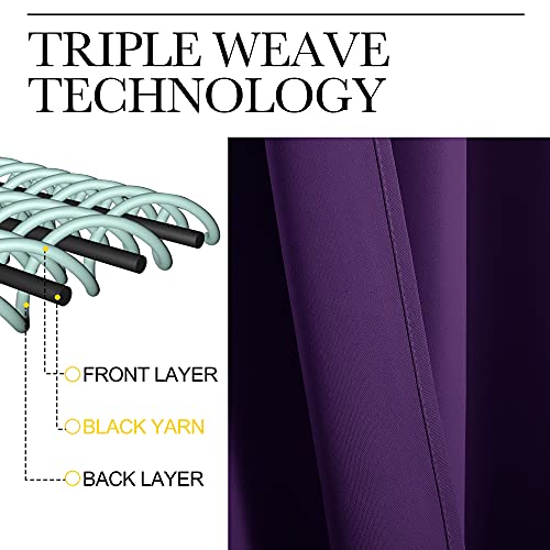 Kitchen Curtains (Royal Purple / 42"W x 54"L (Pack of 2))