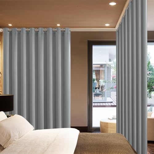 Dove Grey Room Darkening Curtains 84 inch Sliding Door Drapes (Dove Grey / 100"W x 84"L (Pack of 1))