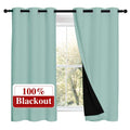 100% Blackout Curtains 54 inches Long (Aqua Blue / 42"W x 54"L (Pack of 2))