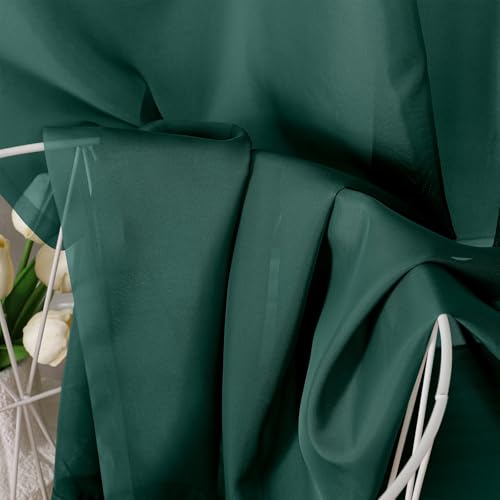 Hunter Green Sheer Curtains 96 Inches Long 2 Panels (Hunter Green / 42"W x 96"L (Pack of 2))