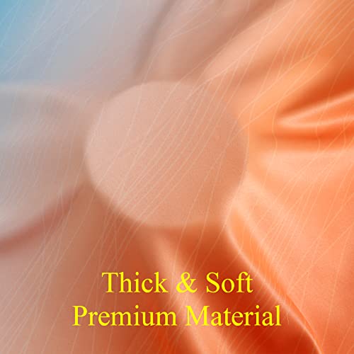 Ombre Orange and Blue Blackout Curtains 52Wx84L Inch Long (Blue and Orange / 52"W x 84"L (Pack of 2))