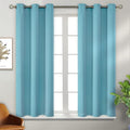 Short Curtains for Small Window 45 Inch Long (Aqua / 38"W x 45"L (Pack of 2))