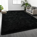 Large Shag Area Rugs 8 x 10 (Black / 8' x 10' (Rectangular))