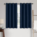 100% Blackout Linen Curtains for Bedroom 52x54 Inches Midnight Blue (Midnight Blue / 52"W x 54"L (Pack of 2))