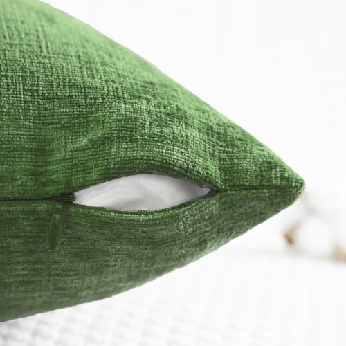 Decorative Couch Throw Pillow Covers 20 X 20 Inches Forest Green (20" x 20" (Pack of 2) / Forest Green)