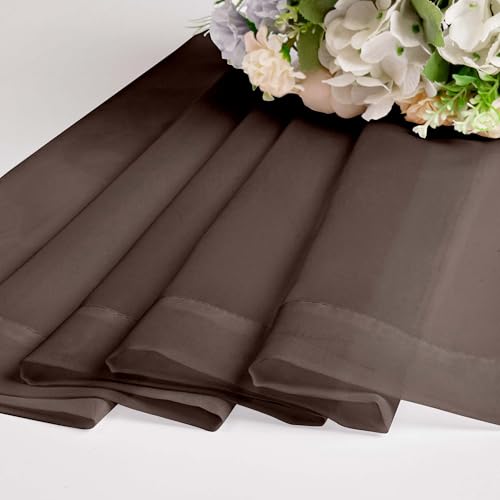 Sheer Curtains (Chocolate / 42"W x 78"L (Pack of 2))