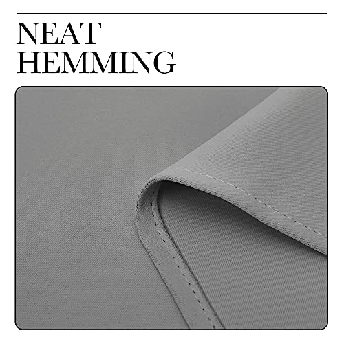 Short Room Darkening Curtains for Kitchen (Silver Grey / 34"W x 45"L (Pack of 2))