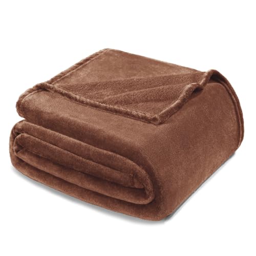 Soft Fleece Blanket Twin Size for Bed (Brown / Twin XL (66" x 90"))