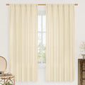 Light Filtering 72 Inch Linen Curtains for Living Room 2 Panels (Beige-1 / 52"W x 72"L (Pack of 2))
