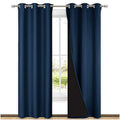 Complete 100% Blackout Curtain Set (Navy / 42"W x 84"L (Pack of 2))