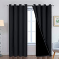 Black 100% Blackout Curtains 96 Inches Long for Bedroom 52" Wide (52"W x 96"L (Pack of 2) / Black)