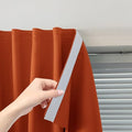 Self Adhesive Curtains Portable Blackout Curtain Simple and Easy to Install Bedroom Window Thermal Lnsulated Kitchen Room Darkening Black Small Drapes (47"W x 96"L (Pack of 1) / Orange)