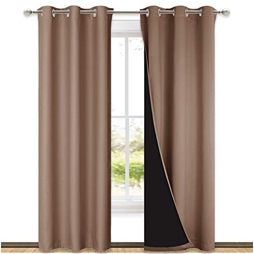 100% Blackout Curtains Thermal (Cappuccino / 42"W x 84"L (Pack of 2))