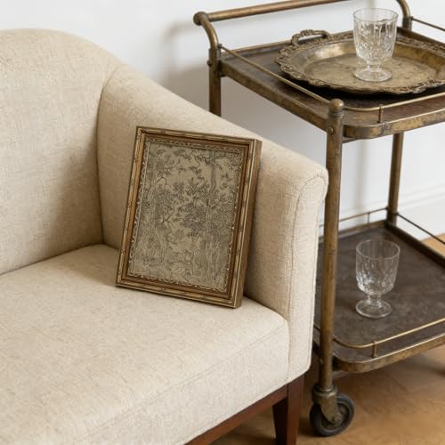 Vintage Gold Framed Wall Art Antique Sketch Landscape Wall Decor Picture Dark Moody Retro Country Farmhouse Gallery Aesthetic Poster Print for Living Room Bedroom Kitchen Shelf 12x16in (Antique Sketch / 16"l X 12"w)