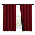 Kitchen Full Blackout Curtain Panels (Burgundy Red / 55"W x 57"L (Pack of 2))