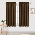 Blackout Curtains for Bedroom Living Room 52 x 63 Inch Long Brown (Brown / 52"W x 63"L (Pack of 2))