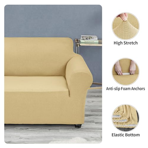 Stretch Couch Cover Slipcovers (Champagne / Large（78"-94"）)