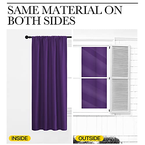 RV Blackout Curtains for Camper Windows (Royal Purple / 34"W x 30"L (Pack of 2))