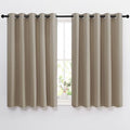 Room Darkening Curtains and Drapes for Bedroom (Taupe / 66"W x 54"L (Pack of 2))