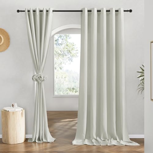 Flax Gray Linen Curtains for Room Divider (Grey / 68"W x 84"L (Pack of 2))