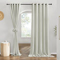 Flax Gray Linen Curtains for Room Divider (Grey / 68"W x 84"L (Pack of 2))