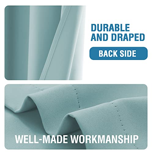 Doorway Curtain Blackout Closet Door Curtain Room Divider Window Treatment Curtain for Bedroom Thermal Insulated Privacy Drape Soundproof Grommet (42"W x 80"L (Pack of 1) / Mineral Blue)