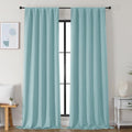 Aqua Blackout Curtains for Bedroom 96 Inches Long 2 Panels (Aqua / 50"W x 96"L (Pack of 2))