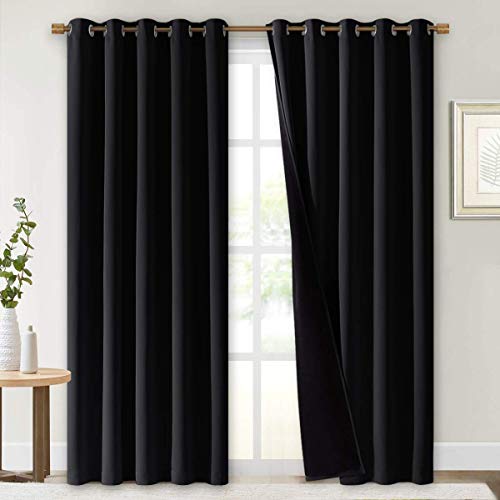 High End Thermal Curtains (Black / 70"W x 84"L (Pack of 2))