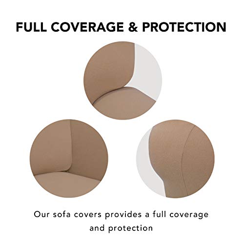 Stretch Couch Covers for Sofa 4 Seater Slipcovers Camel (XX-Large 4-Seater Sofa / Camel)