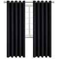 Black Blackout Curtains for Living Room 84 Inch Long (Black / 70"W x 84"L (Pack of 2))