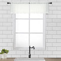 Ivory Window Valances Sheer Curtains (Ivory / 42"W x 14"L (Pack of 2))