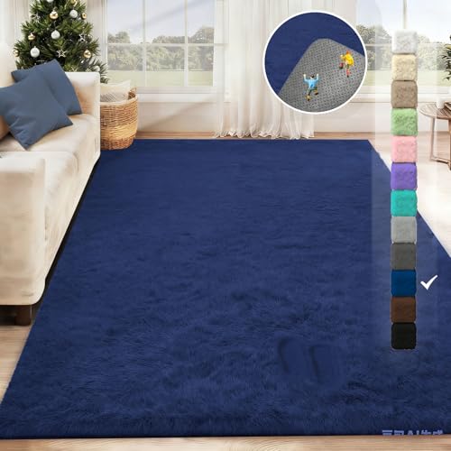 5x7 Area Rug for Living Room (Navy Blue / 5' x 7' (Rectangular))