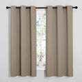 Blackout Curtains & Drapes for Bedroom (Taupe / 34"W x 40"L (Pack of 2))