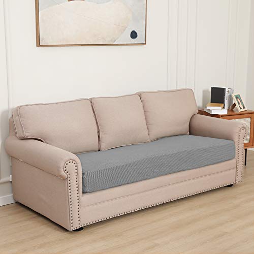 Stretch 1 Piece Oversized Couch Cushion Cover for Sofa (X Large / Light Gray)