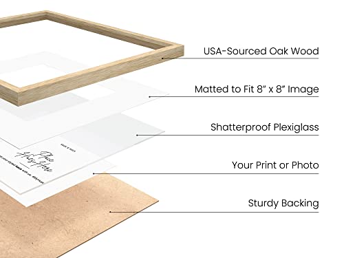 Beige Oak Wood 12x12 Picture Frames (Set of 09 / Beige Oak / 12x12 in)