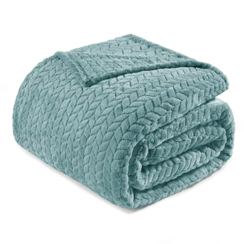 Soft Fleece Bed Blanket King Size (Celadon / King ( 90x104 IN ))