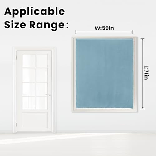 Self Adhesive Curtains (59"W x 71"L (Pack of 1) / Lake Blue)