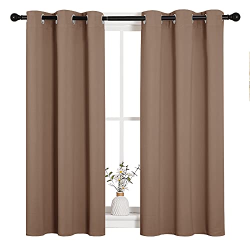 Cappuccino Blackout Curtains for Kitchen 34" w x 45" L 2 Panels (Cappuccino / 34"W x 45"L (Pack of 2))