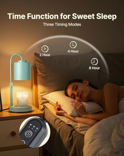 Dimmable Candle Warmer Lamp with Timer (Sage Green)