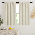 Short Curtains for Bedroom (Beige / 34"W x 48"L (Pack of 2))