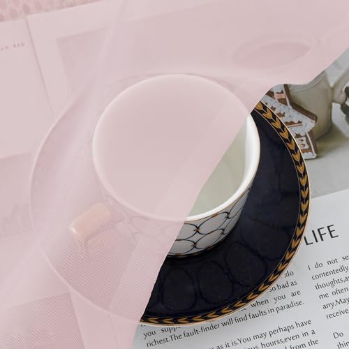 Sheer Valances for Windows (Blush Pink / 42"W x 14"L (Pack of 2))